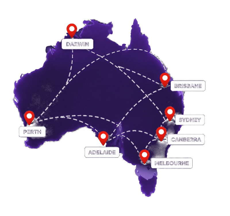 Australia delivery map